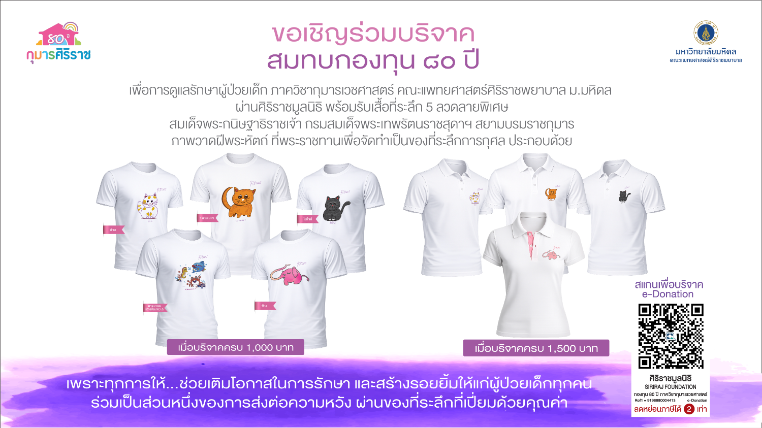ของที่ระลึกการกุศล เสื้อภาพวาดฝีพระหัตถ์ฯ