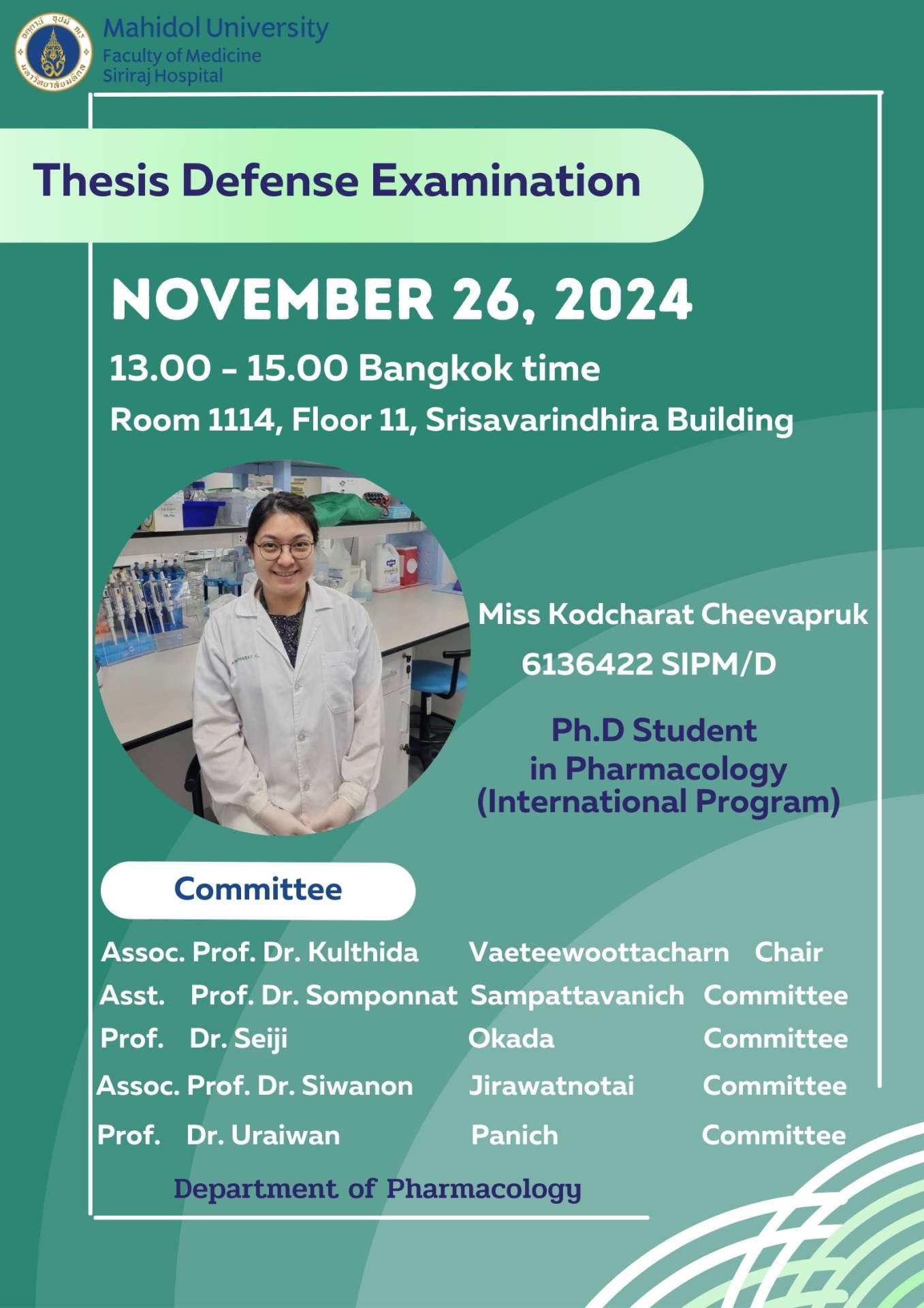 Thesis Defense Examination