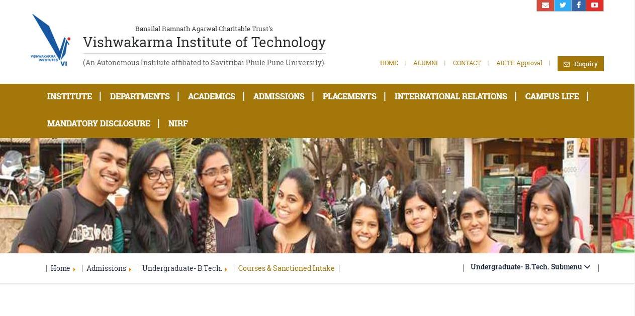 Vishwakarma Institute of Technology’s Scholarship for Undergraduate and Postgraduate Students