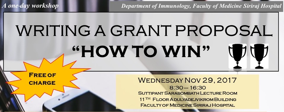 One-Day Workshop “Writing a Grant proposal – How To Win”