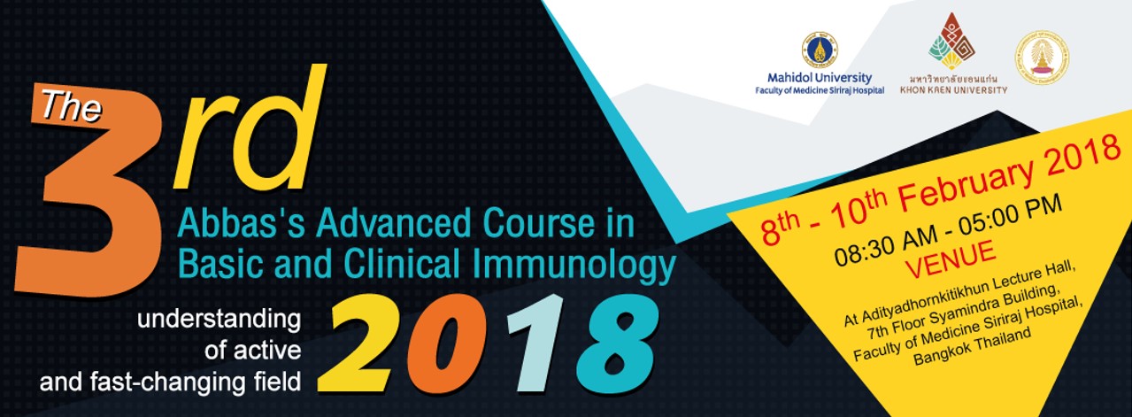 The 3rd Abbas’s Advanced Course in Basic and Clinical Immunology Conference and Workshop