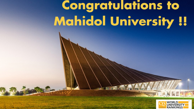 Congratulations to Mahidol University !!!