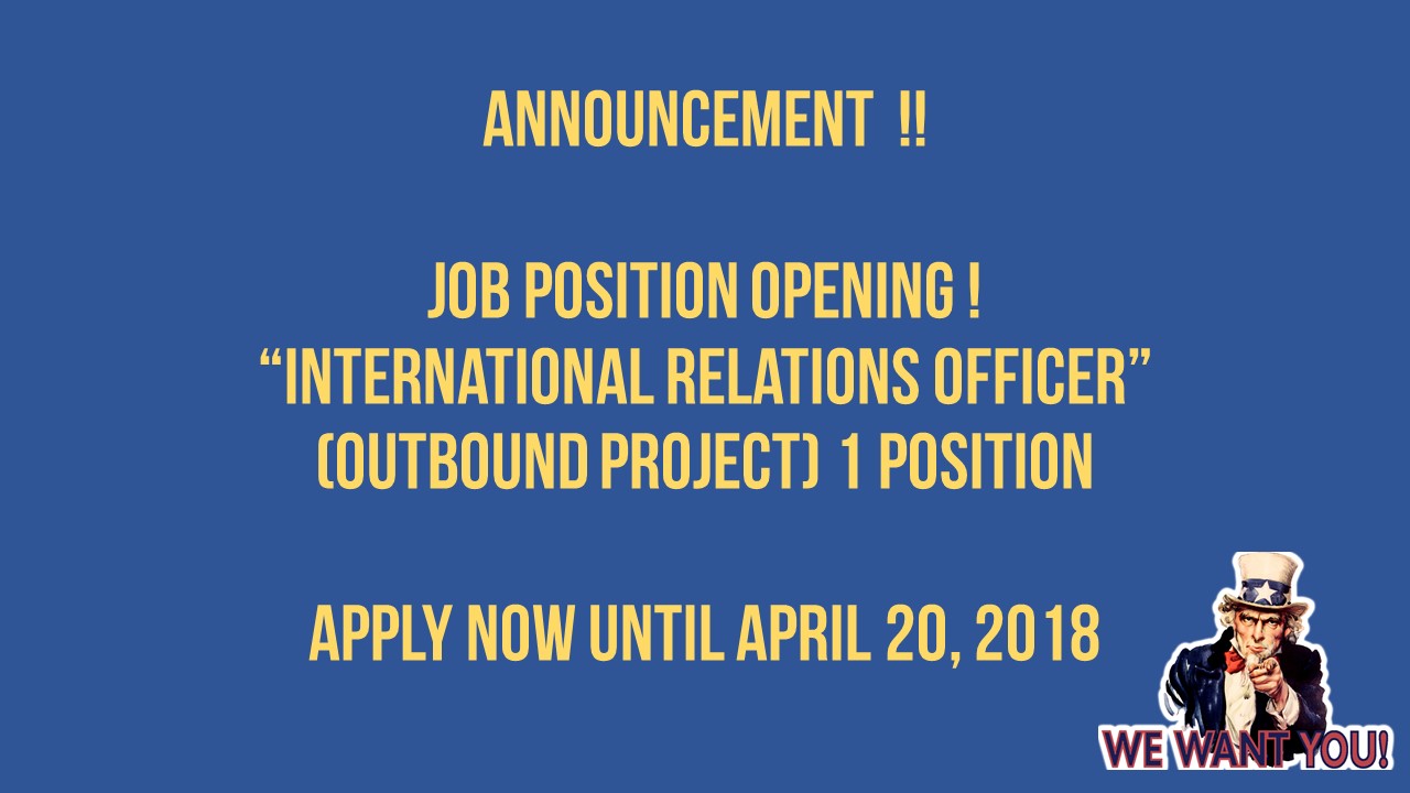Announcement of the Candidates for International Relations Officer – Outbound