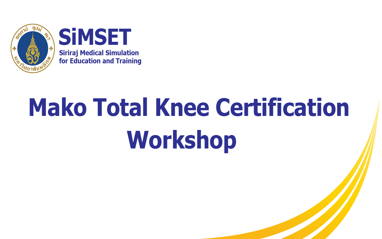 Mako Total Knee Certification Workshop