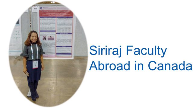 Siriraj Faculty Abroad in Canada