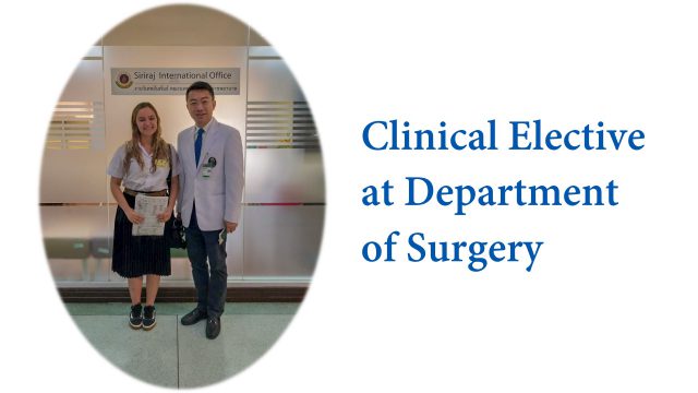 Clinical Elective at Department of Surgery
