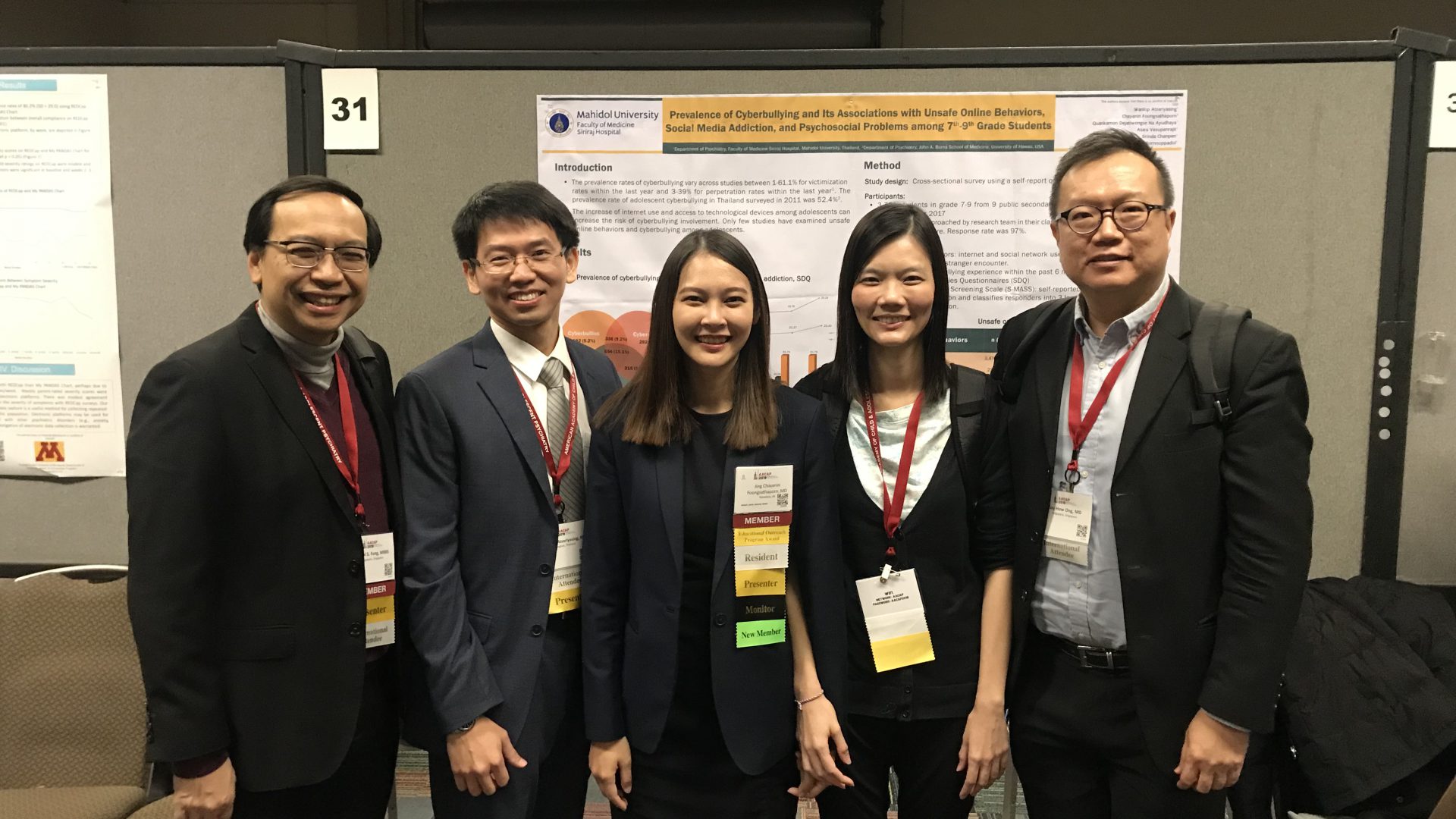 Siriraj Faculty Abroad at “66th Annual Meeting of the American Academy of Child and Adolescent Psychiatry” in USA
