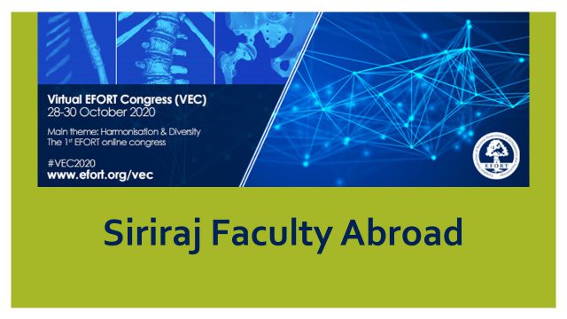 Siriraj Faculty Abroad at Virtual EFORT Congress 2020