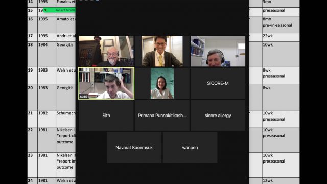 The 1st Teleconference in 2021, Progress update of SiCORE-Allergy on Clinical Trial Protocol to the Scientific Advisory Board (SAB)