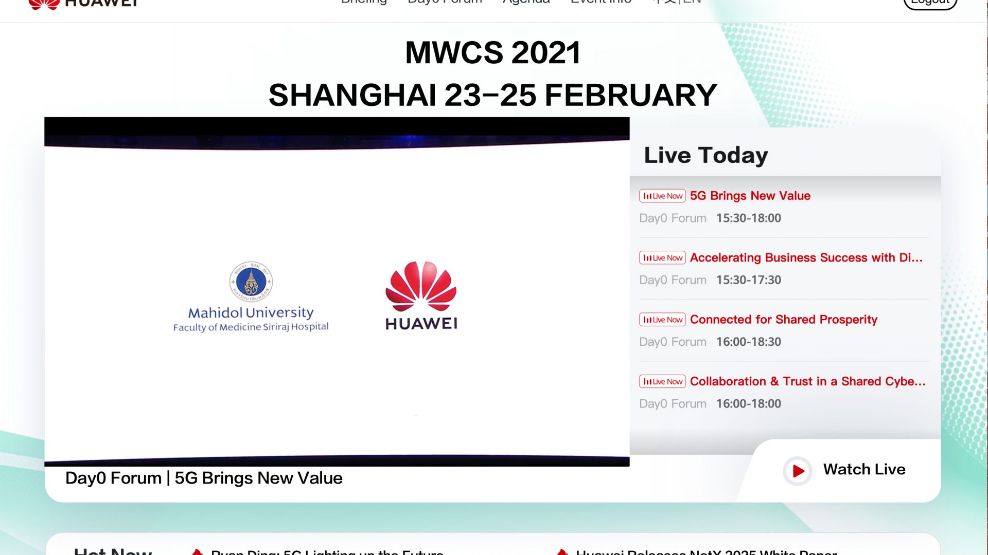 Mobile World Congress Shanghai 2021