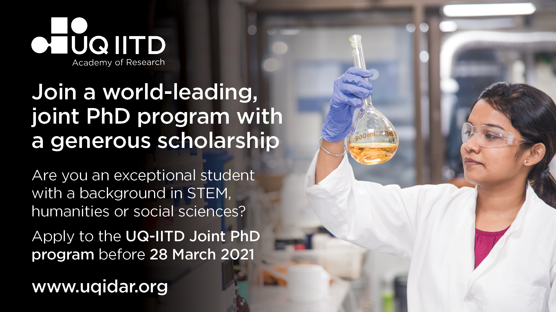 UQIDAR Joint PhD Program Scholarship 2021