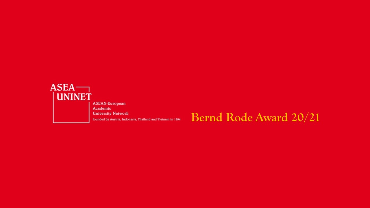 Call For Applications of ‘Bernd Rode Award 2020/2021’
