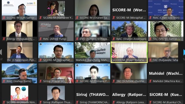 The 3rd Siriraj Research and Innovation Advisory Committee Online Meeting in 2021 (Day 1)