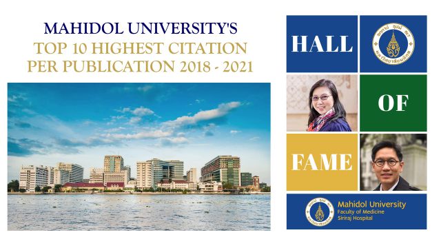 Mahidol University’s Highest Citation Per Publication 2018 – 2021