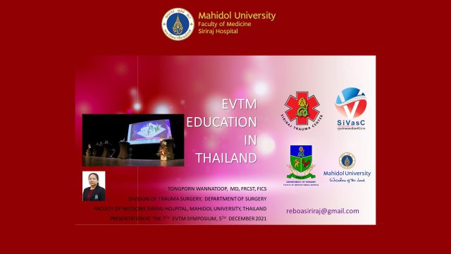 Siriraj Faculty Abroad at 7th EVTM Symposium