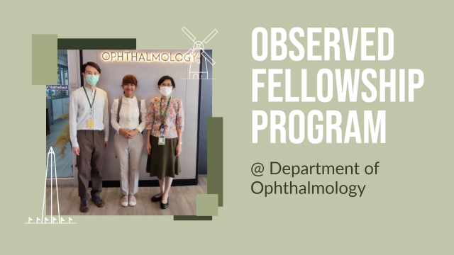 Observed Fellowship Program at Siriraj Ophthalmology