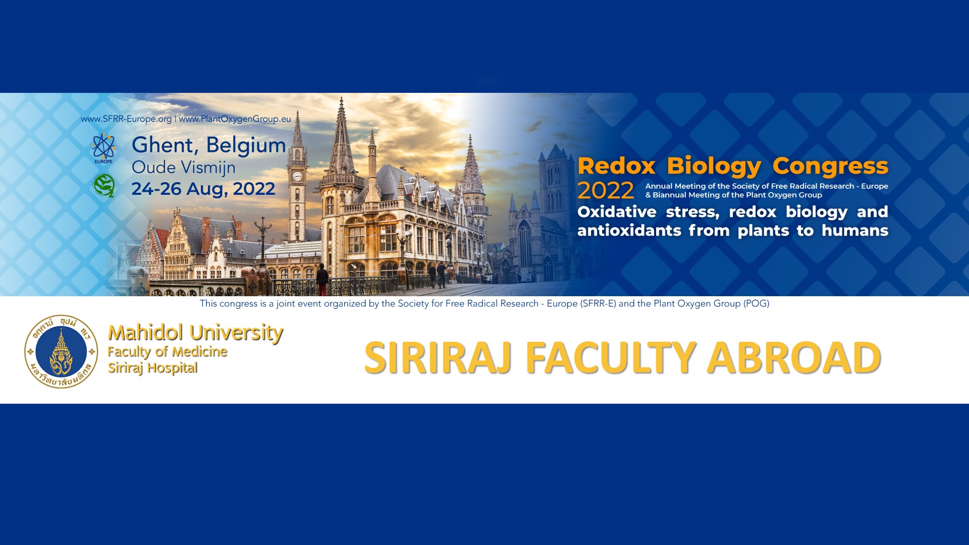 Siriraj Faculty Abroad at Redox Biology Congress 2022