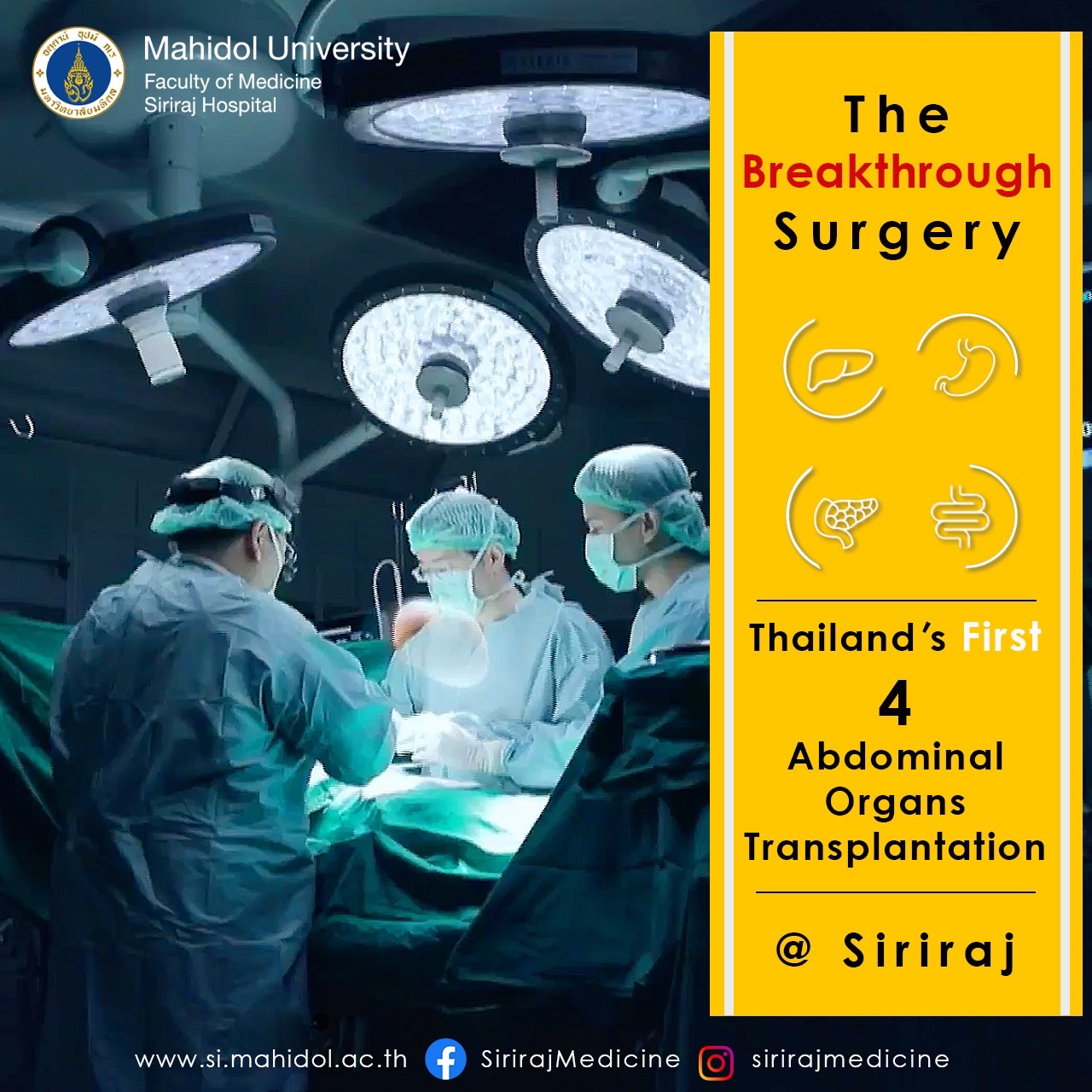 Thailand’s First 4 Abdominal Organs Transplantation