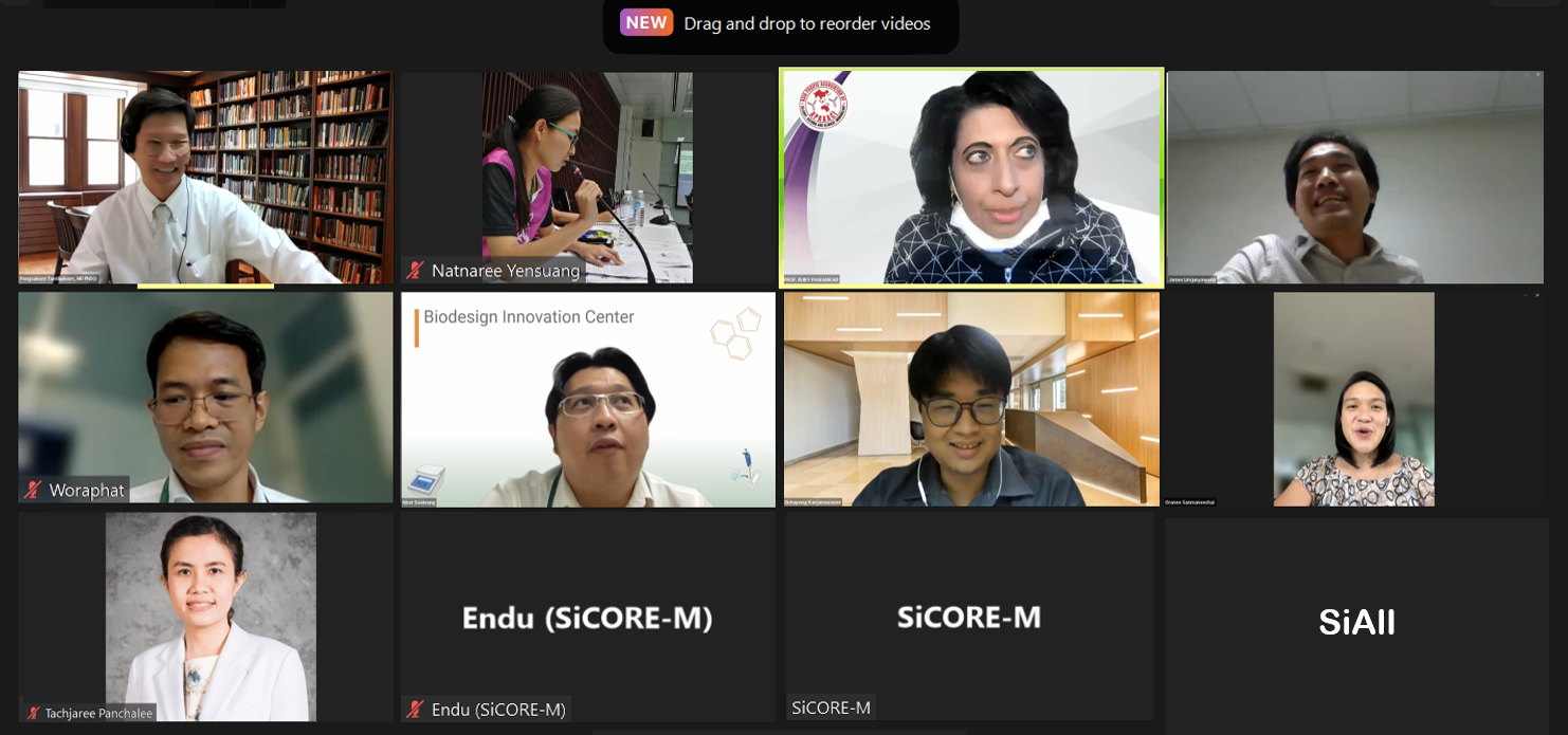 The 1st virtual meeting with Professor Ruby Pawankar, SAB member of SiCORE-Allergy on January 10th,2023