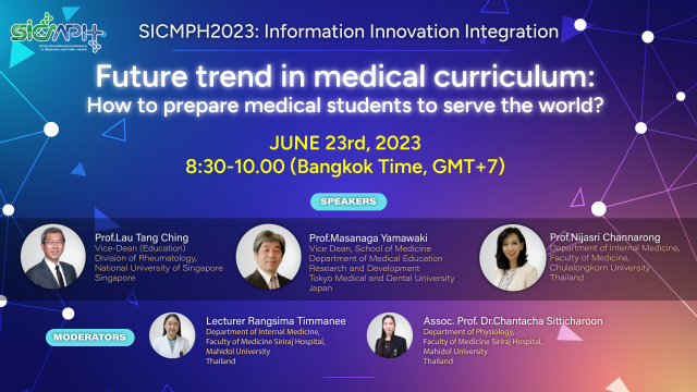Siriraj Hospital’s SICMPH 2023 Conference: Experts Discuss Preparing Medical Students to Serve the World in Future Medical Curriculum