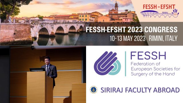 Siriraj Faculty Abroad at the FESSH-EFSHT 2023 Congress in Italy