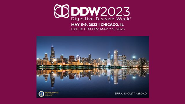 Siriraj Faculty Abroad at Digestive Disease Week® (DDW) 2023 in USA