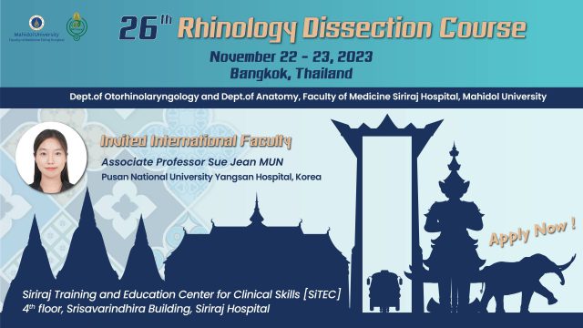 The 26th Rhinology Dissection Course