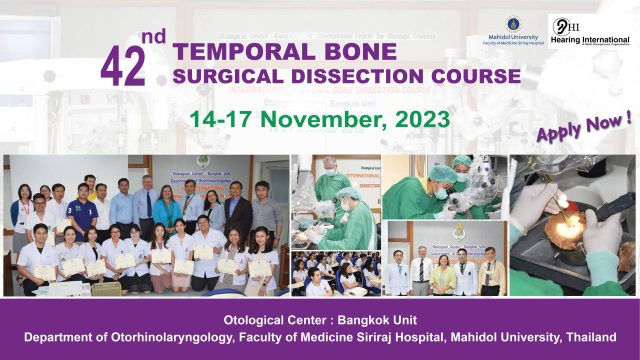 The 42nd International Temporal Bone Surgical Dissection Course