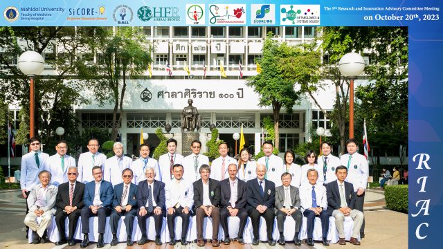 The 5th Research and Innovation Advisory Committee Meeting for Siriraj Center of Research Excellence Onsite Visit in 2023