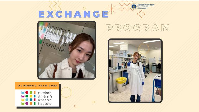 Siriraj Medical Student Exchange Program at Murdoch Children’s Research Institute, Australia
