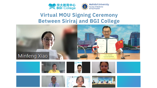 Virtual MOU Signing Ceremony Between Siriraj and BGI College