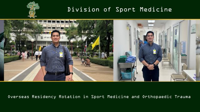 Overseas Residency Rotation in Sport Medicine and Orthopaedic Trauma