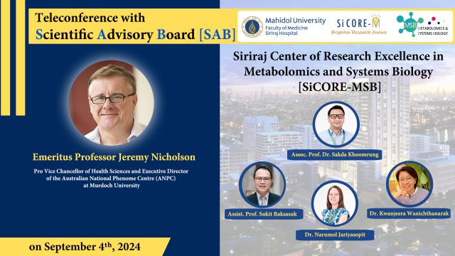 3rd SiCORE-MSB Teleconference with Scientific Advisory Board: First-Year Progress Report in Phase 1