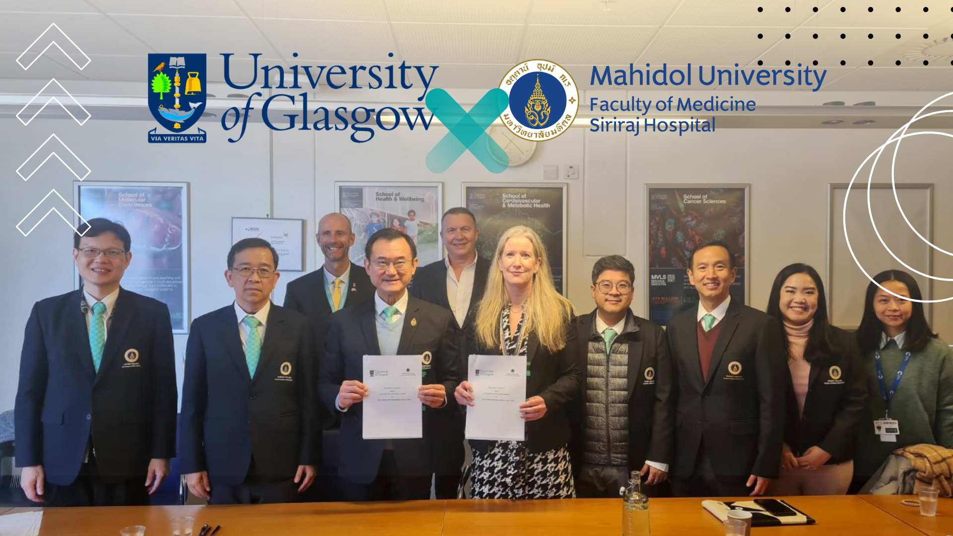 Siriraj Hospital Delegation Strengthens Ties with University of Glasgow, UK in Research and Education