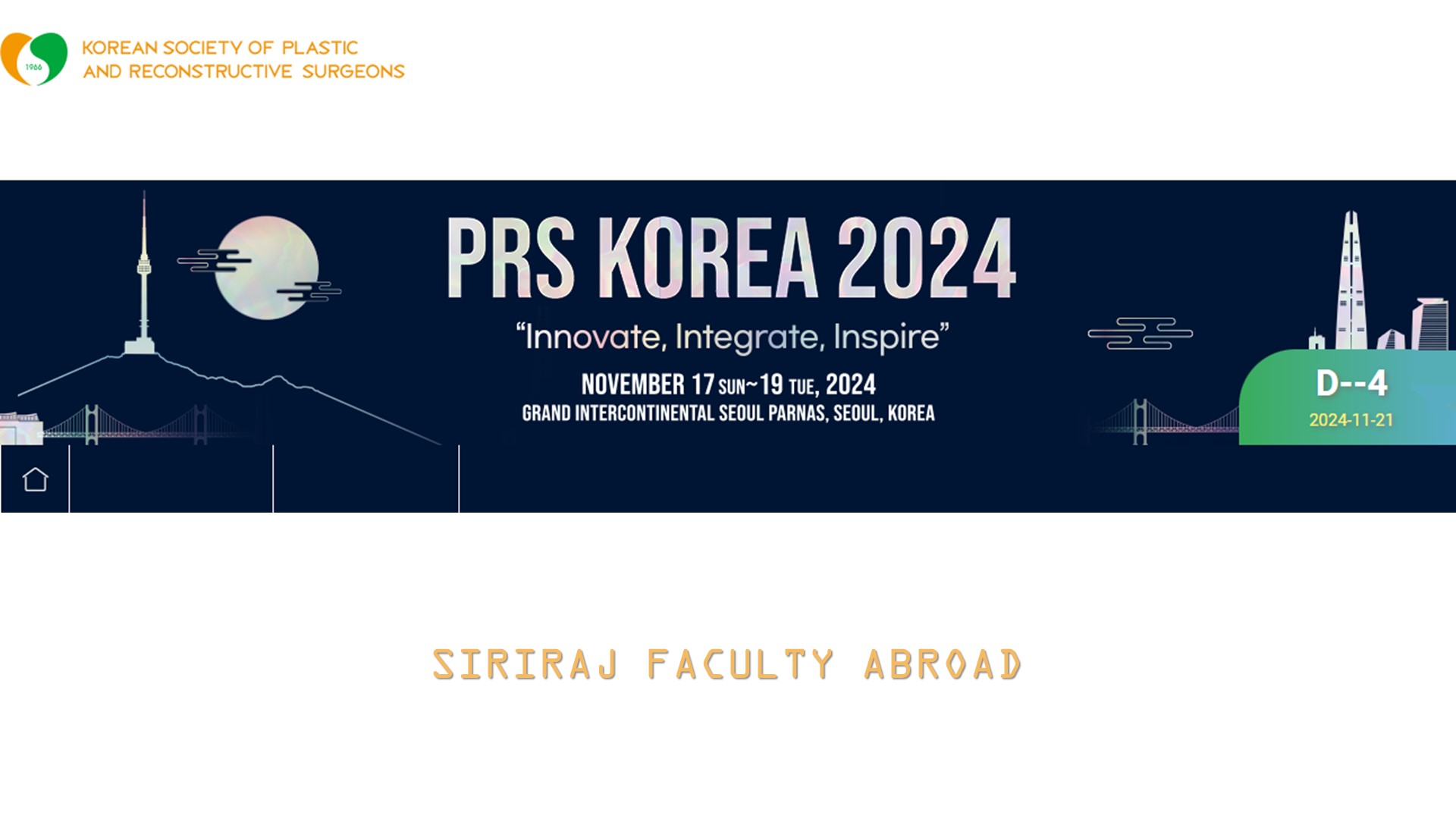 Siriraj Faculty Abroad at the “PRS KOREA 2024”