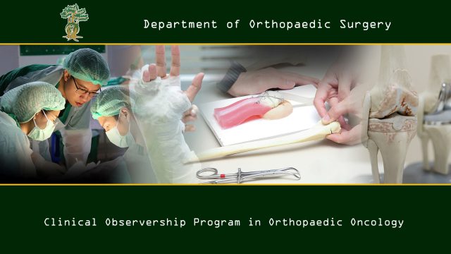 Clinical Observership Program in Orthopaedic Oncology