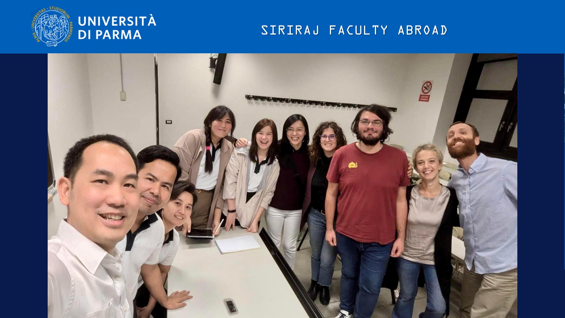 Siriraj Faculty Abroad at University of Parma, Italy