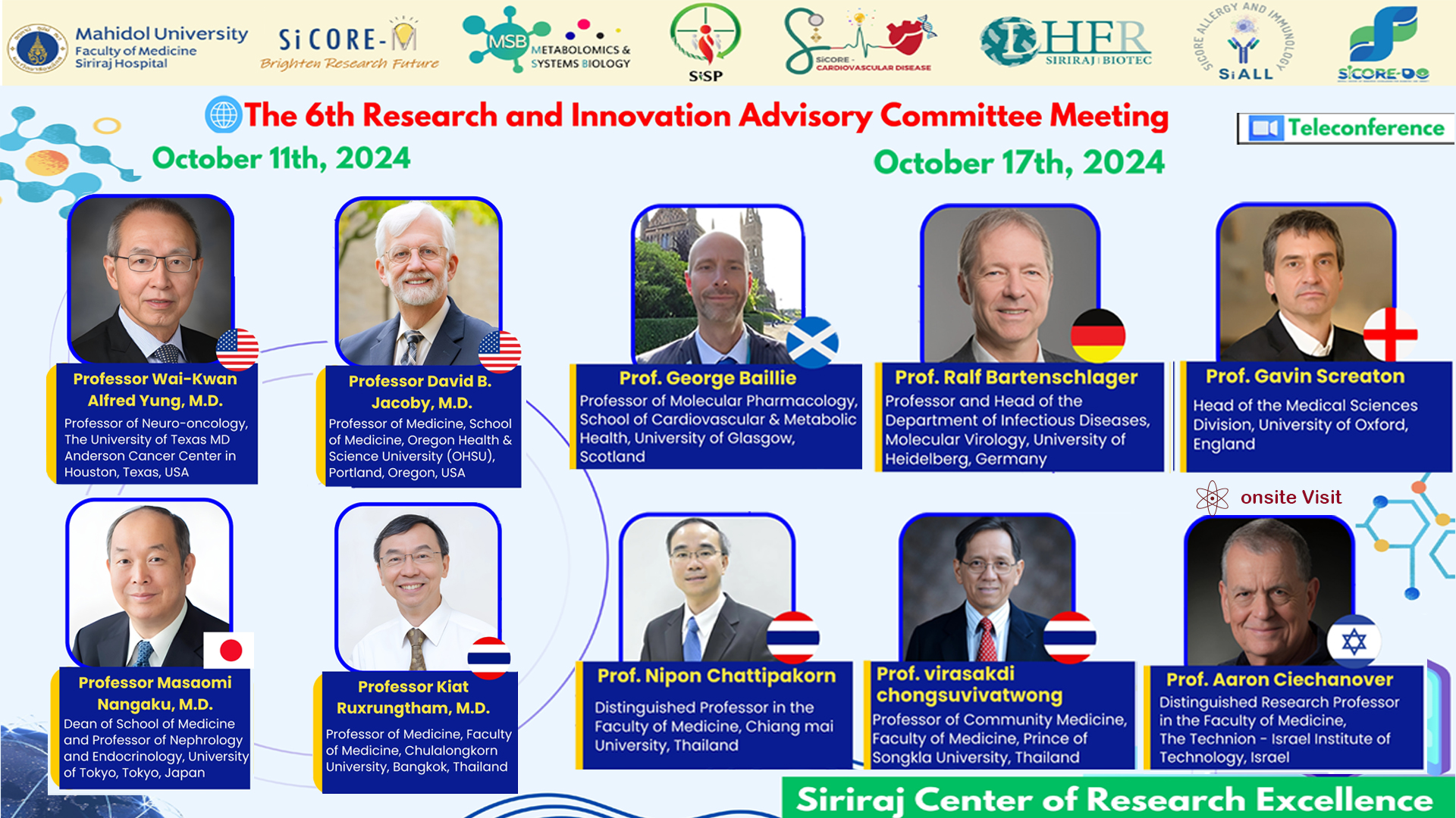 6th Siriraj Research and Innovation Advisory Committee Meeting in 2024