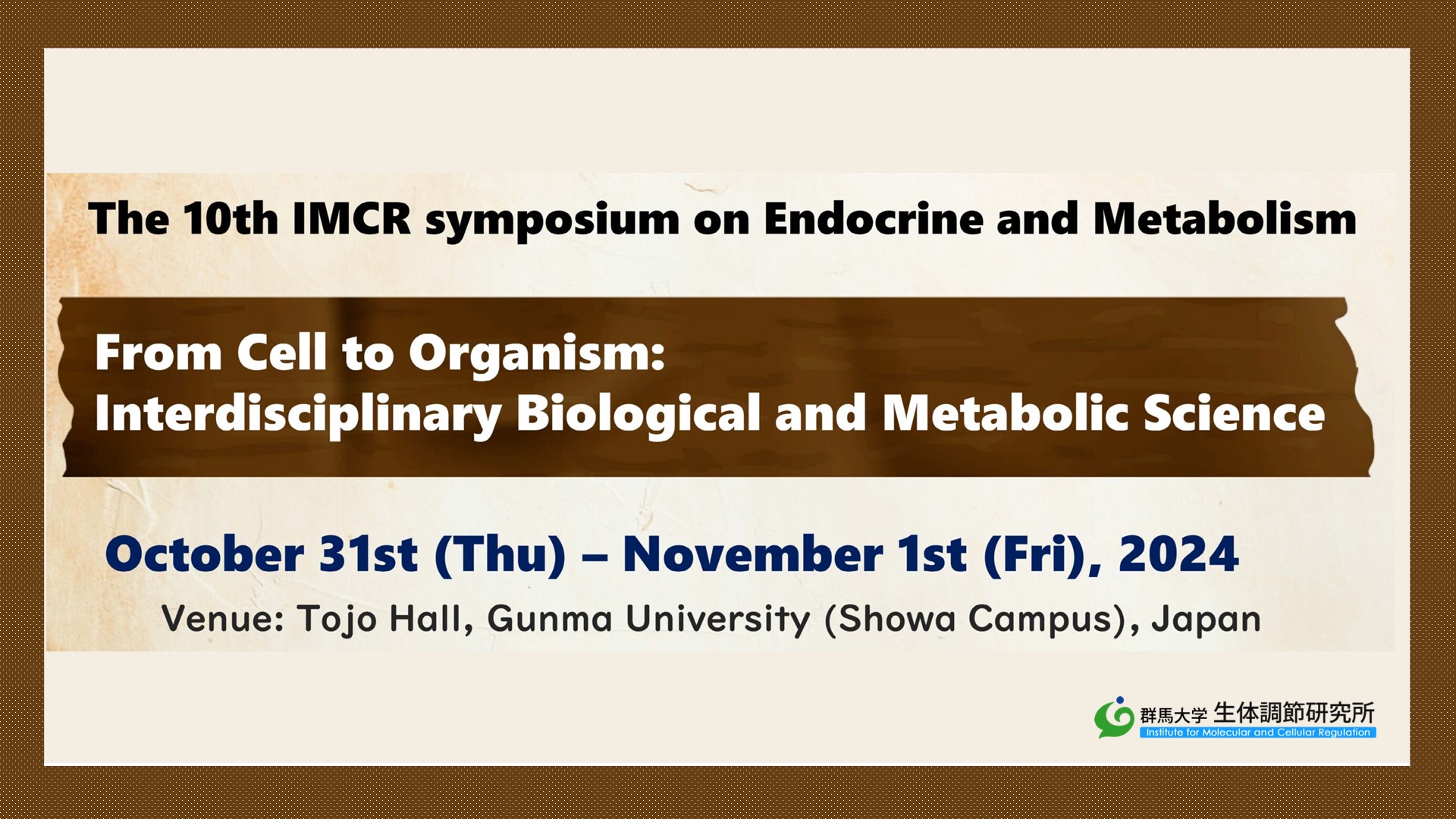 Siriraj Faculty Abroad at the 10th IMCR Symposium on Endocrine and Metabolism in Japan