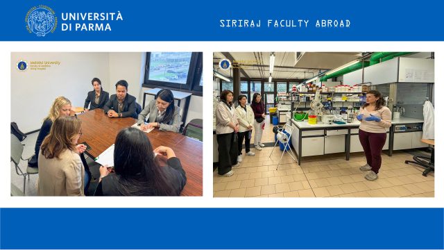 Siriraj Faculty Abroad at the University of Parma, Italy