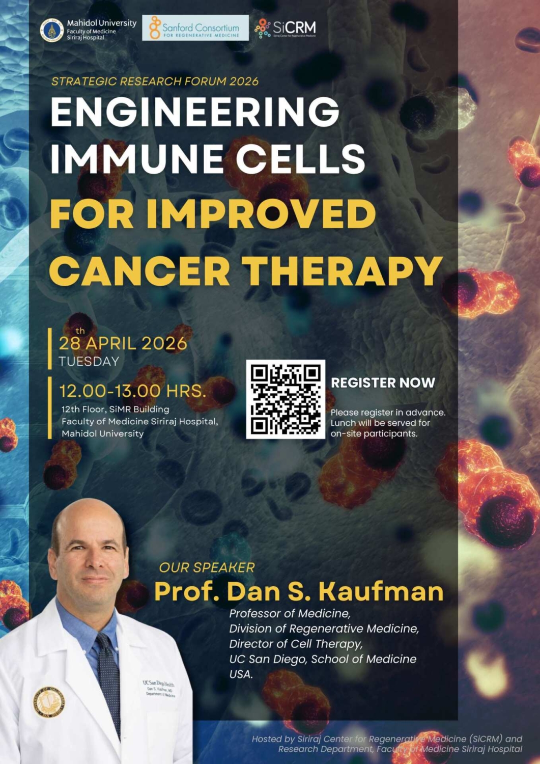 Strategic Research Forum 2026 "Engineering Immune Cells for Improved ...